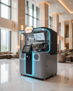 yeni yükseltme yapay zeka robot kahve otomatı resmi