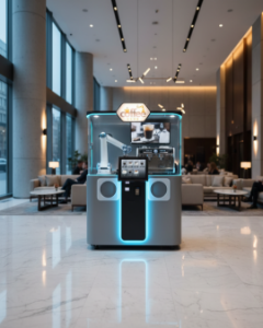 Yapay Zekâ Destekli Akıllı Robot Kahve Dükkanı (DIY Baskılı Kahve) resmi