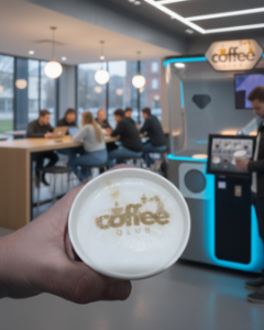 Robot kahve Barista Self servis kahve çekirdeği taze zemin sıcak soğuk kahve otomatı resmi