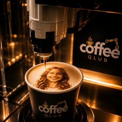 Coffee Qlub kişiye özel kahve baskısı
